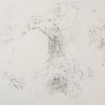 "Si peu de zones étanches", 2014 (série). Encre sur papier, 21 x 29,7 cm.