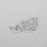 "Si peu de zones étanches" (série). Encre de chine sur papier. 21 x 29,7 cm. 7 novembre 2018