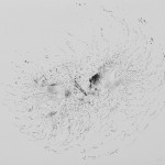 "si peu de zones étanches", série. Encre de chine sur papier ivoire. 21 x 29,7 cm. 18 octobre 2019